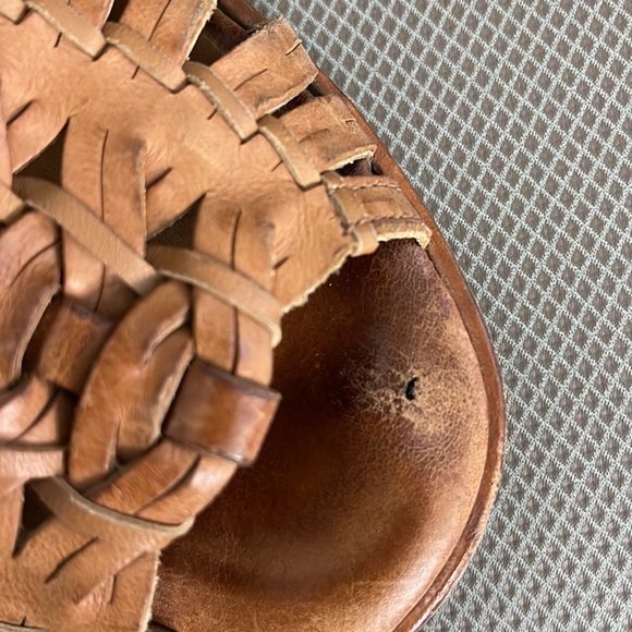 PAUL GREEN Cuoio Brown Cayanne Leather Peep Toe Bootie Boot/ sandal - Picture 13 of 14